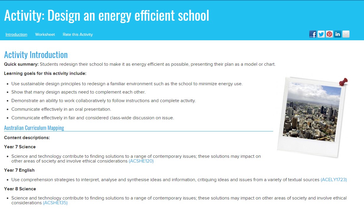 Activity: Design an energy efficient school