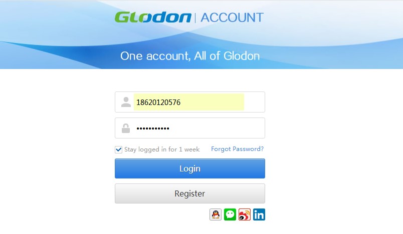Glodon/ACCOUNT Login